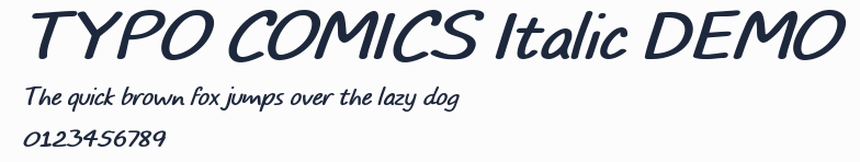 TYPO COMICS Italic DEMO預覽圖