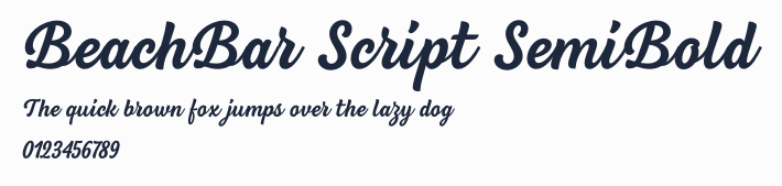 BeachBar Script SemiBold預覽圖