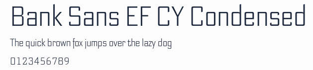 Bank Sans EF CY Condensed預覽圖
