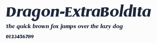 Dragon-ExtraBoldIta預覽圖