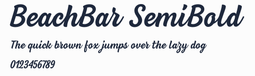 BeachBar SemiBold預覽圖
