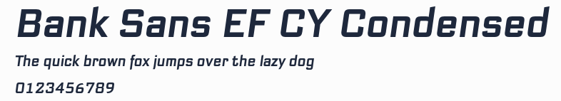 Bank Sans EF CY Condensed預覽圖
