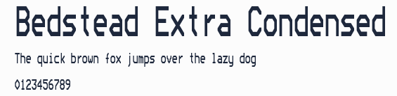 Bedstead Extra Condensed預覽圖