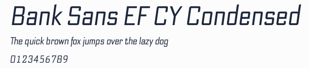 Bank Sans EF CY Condensed預覽圖