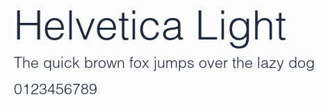 Helvetica Light預覽圖