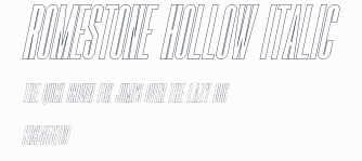 Romestone Hollow Italic預覽圖