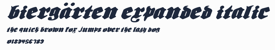Biergärten Expanded Italic