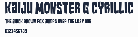 Kaiju Monster G Cyrillic