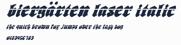 Biergärten Laser Italic