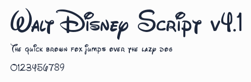 Walt Disney Script v4.1預覽圖