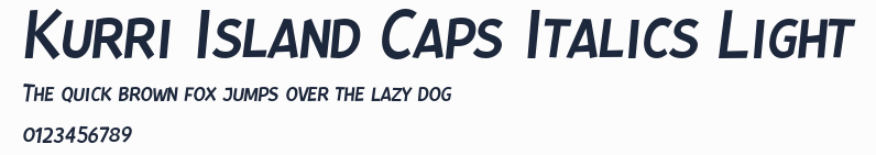 Kurri Island Caps Italics Light預覽圖