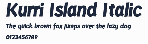 Kurri Island Italic預覽圖