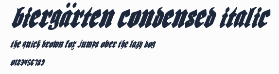 Biergärten Condensed Italic
