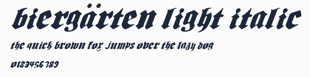 Biergärten Light Italic預覽圖