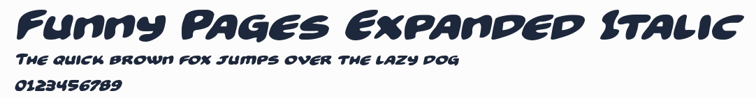 Funny Pages Expanded Italic預覽圖