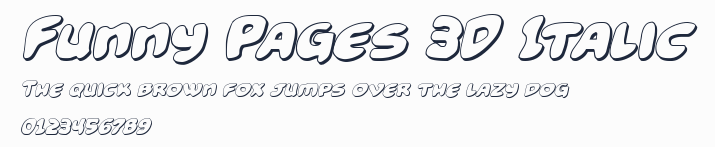 Funny Pages 3D Italic預覽圖