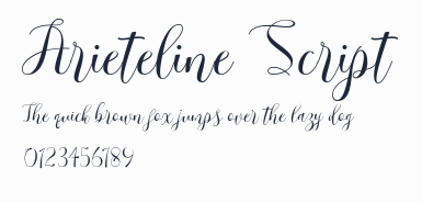 Arieteline Script預覽圖