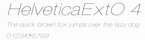 HelveticaExtO 4預覽圖