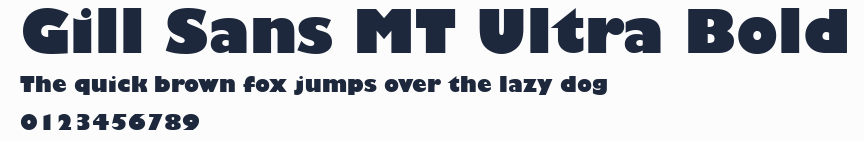 Gill Sans MT Ultra Bold預覽圖
