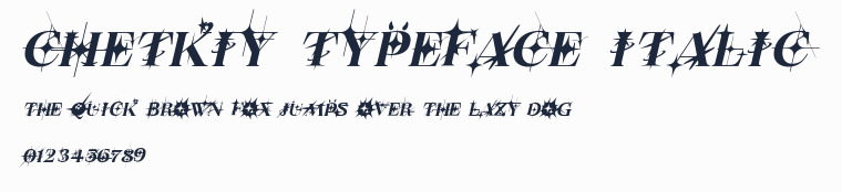 CHETKIY TYPEFACE ITALIC預覽圖