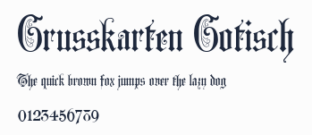 Grusskarten Gotisch預覽圖