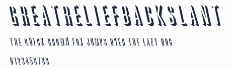 GreatReliefBackslant預覽圖