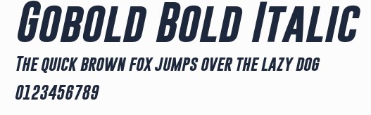 Gobold Bold Italic預覽圖