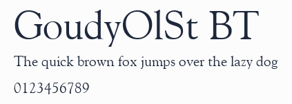 GoudyOlSt BT預覽圖