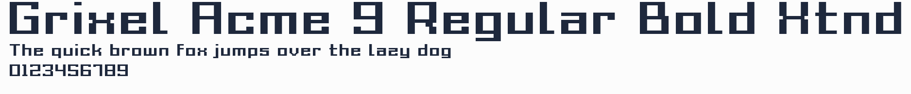 Grixel Acme 9 Regular Bold Xtnd預覽圖