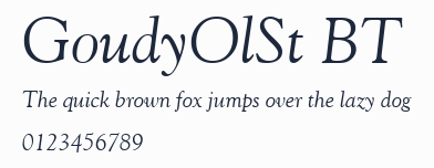 GoudyOlSt BT預覽圖