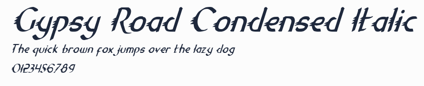 Gypsy Road Condensed Italic預覽圖