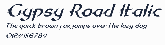 Gypsy Road Italic預覽圖