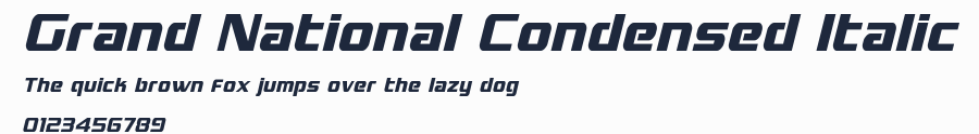 Grand National Condensed Italic預覽圖