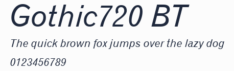 Gothic720 BT預覽圖