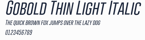 Gobold Thin Light Italic預覽圖