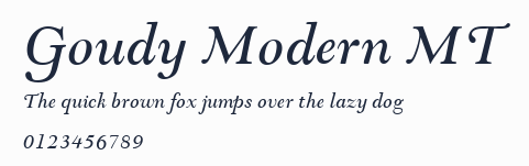 Goudy Modern MT預覽圖