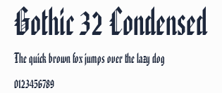 Gothic 32 Condensed預覽圖