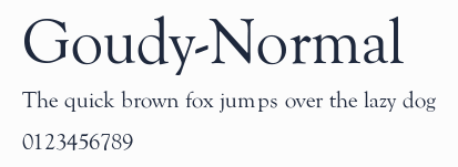 Goudy-Normal預覽圖