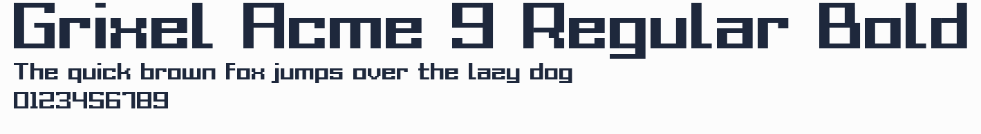 Grixel Acme 9 Regular Bold