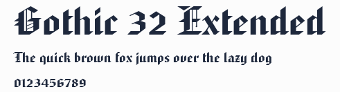 Gothic 32 Extended