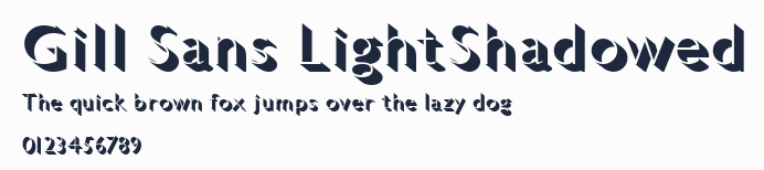 Gill Sans LightShadowed