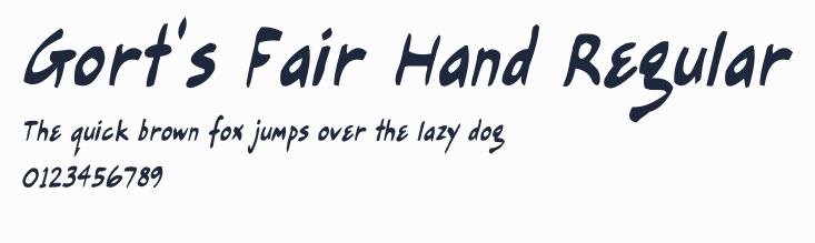 Gort's Fair Hand Regular預覽圖