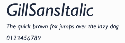 GillSansItalic預覽圖