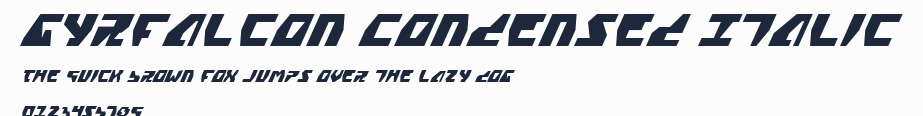 Gyrfalcon Condensed Italic預覽圖
