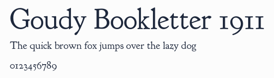 Goudy Bookletter 1911預覽圖