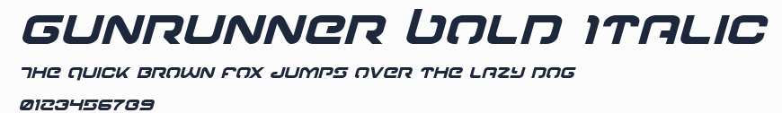 Gunrunner Bold Italic預覽圖