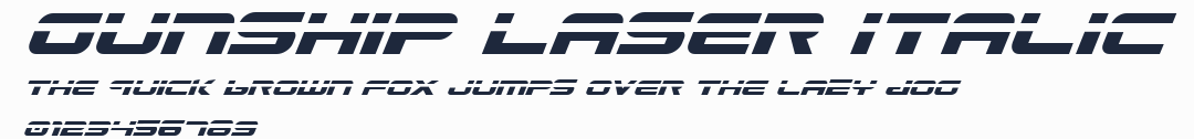 Gunship Laser Italic預覽圖