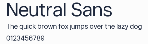 Neutral Sans預覽圖