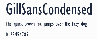 GillSansCondensed預覽圖
