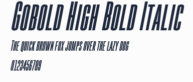 Gobold High Bold Italic預覽圖